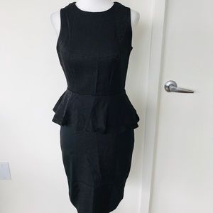 THE LIMITED Black Peplum Dress